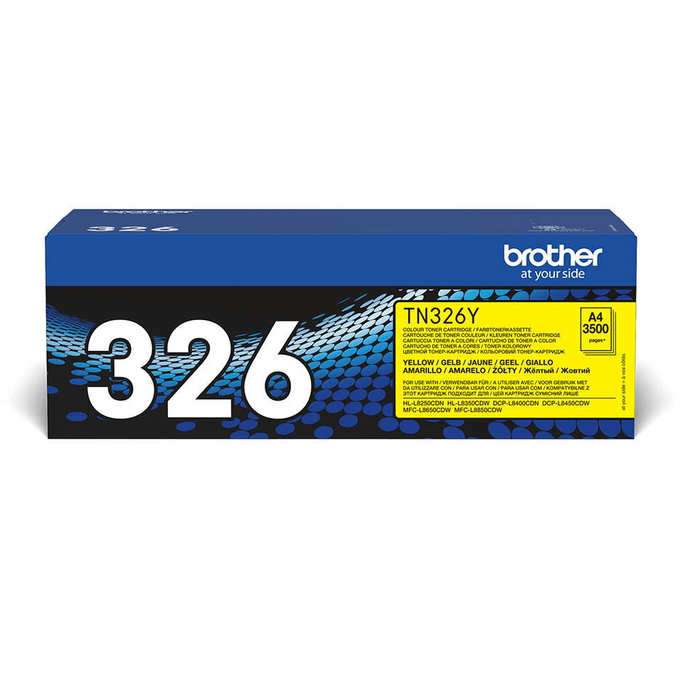 Brother TN326Y - Yellow - original - toner cartridge - for Brother DCP-L8400, DCP-L8450, HL-L825...